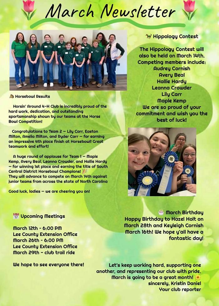 club newsletter