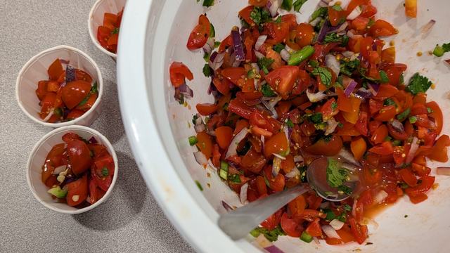 Pico salsa made with Extension Master Food Volunteer