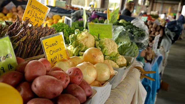 Produce for sale at a Farmers Market.