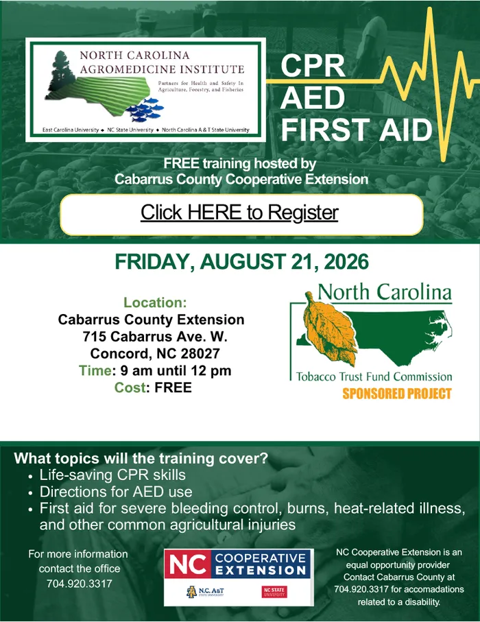 Flyer with same info as above