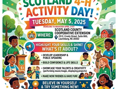 Scotland 4-H County Activity Day 2026 flyer
