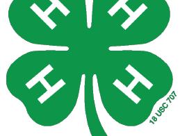 Green four-leaf clover with white H on each leaf; text "Cooperative Extension's Youth Development Program"