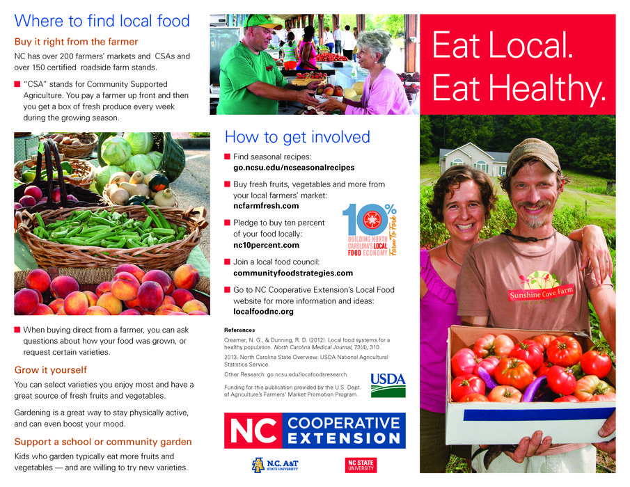 Eat Local, Eat Healthy Brochure page 1