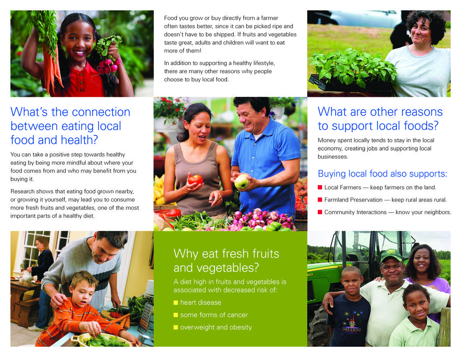 Eat Local. Eat Healthy. brochure page 2