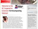 NC State Vermicomposting webpage; image of worms and headline "Vermicomposting"