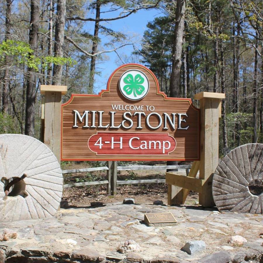 Millstone 4-H Camp welcome sign