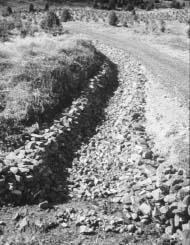 Proper road and draniage construction prevents erosio