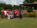 The class first toured Debbie's demonstration Pollinator Paradise Garden at Chatham Mills in Pittsboro.