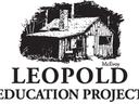 Sketch of a rustic cabin above text: LEOPOLD EDUCATION PROJECT (McEvoy)