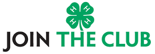 Join the Club with 4-H Clover logo