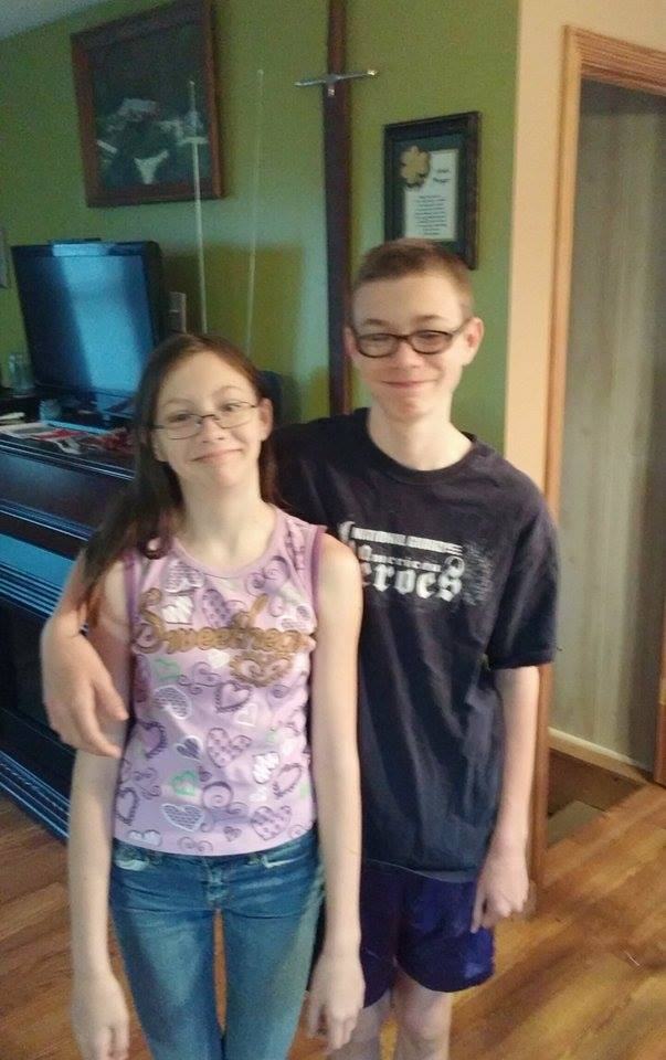 Celebrating "Purple UP!" Day 2015 with AJ and Alaina. 