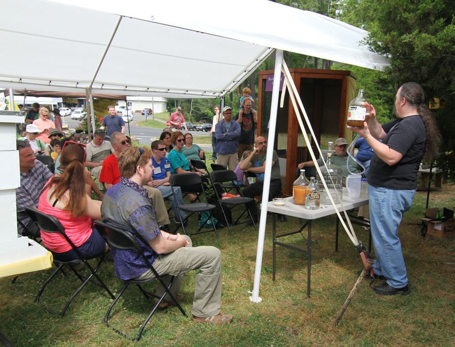 Ben Starr of Starrlight Mead gives a meadmaking demonstration