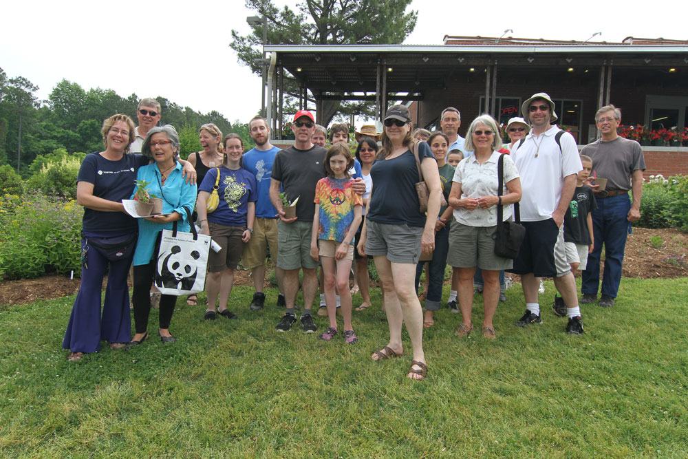 This group enjoyed a tour of the pollinator garden!