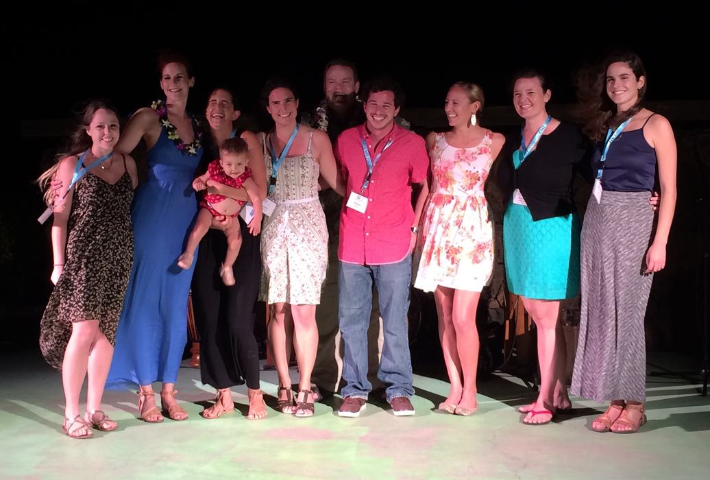 Karly with the other Student Travel Award Recipients at the CMT Closing Ceremony, Luau &amp; Awards