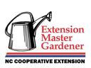 Watering can illustration with text: "Extension Master Gardener"; "NC Cooperative Extension"