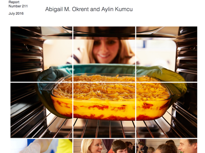 USDA cover: U.S. Households' Demand for Convenience Foods; casserole in oven, family meal