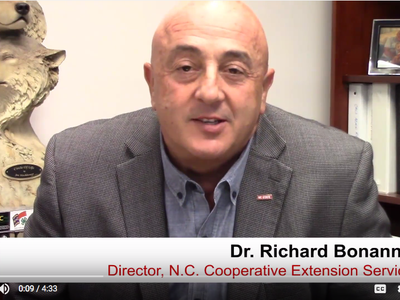 Dr. Rich Bonanno, NC State Extension director, shares monthly update videos for employees.
