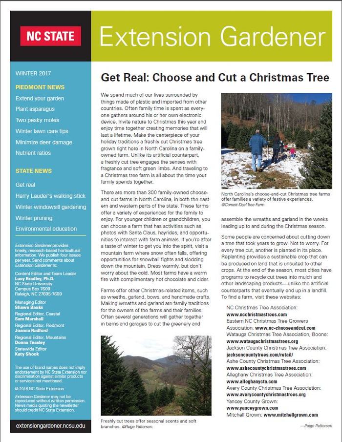 Cover Page of 2017 Winter Piedmont Edition