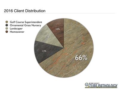 2016 client distribution pie chart