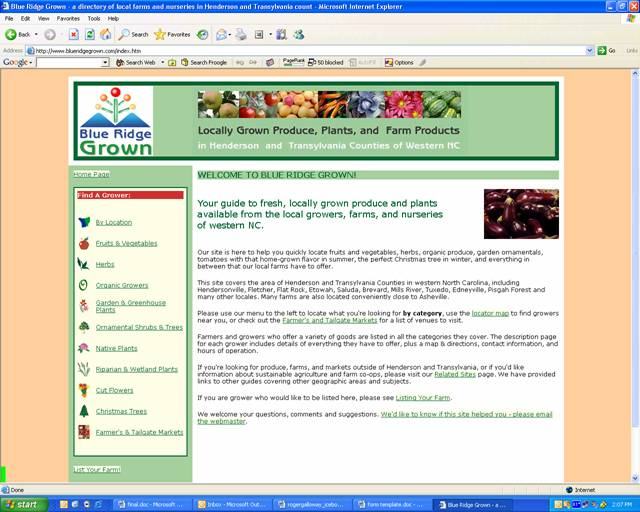 blueridgegrown site