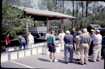 Bee hives were included in the tour. 