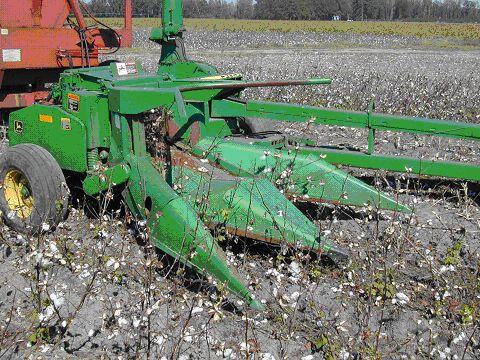 two-row silage harvester harvesting cotton stalks