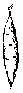Narrow vertical leaf shape with dotted center and serrated edges