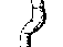 Thin black curved vertical squiggle with irregular breaks on a white background.