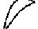 Curved leaf outline with a dotted inner vein