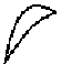 Curved leaf outline with a dotted inner vein
