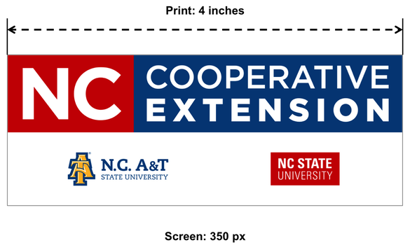 N.C. Cooperative ExtensionLogo Stacked Print 4 inches Screen 350 pixels