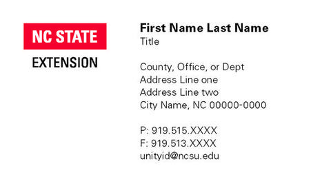 1- column example business card