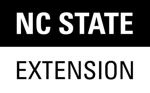 Stacked NC State Extension Logo in black