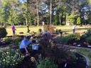 master gardener volunteers working in a garden