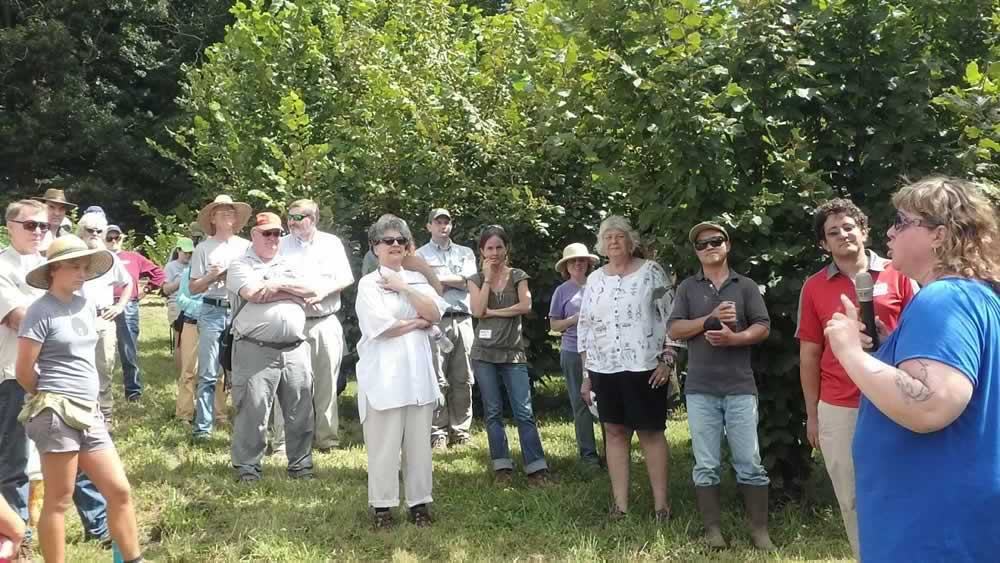 participants attending a field day presentation