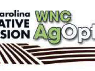 North Carolina Cooperative Extension WNC AgOptions logo with stylized field