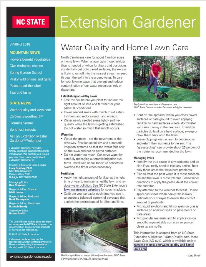 Extension Gardener newsletter