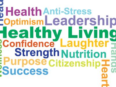 Healthy Living word cloud