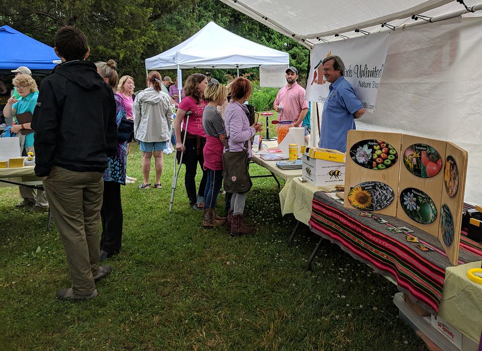 Exhibits on hummingbirds and native bees. 