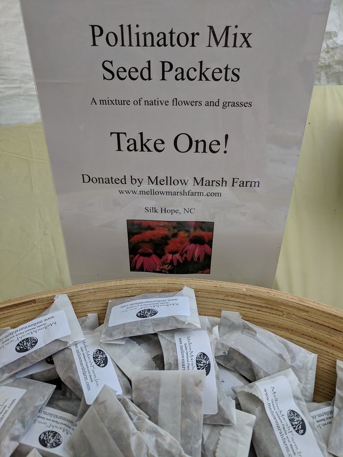 Local nursery Mellow Marsh donated packets of pollinator seed mix. 