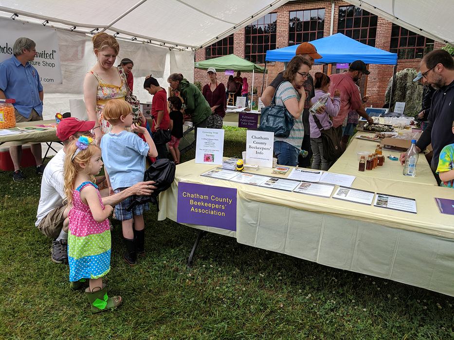 Each tent had different exhibits and activities. 