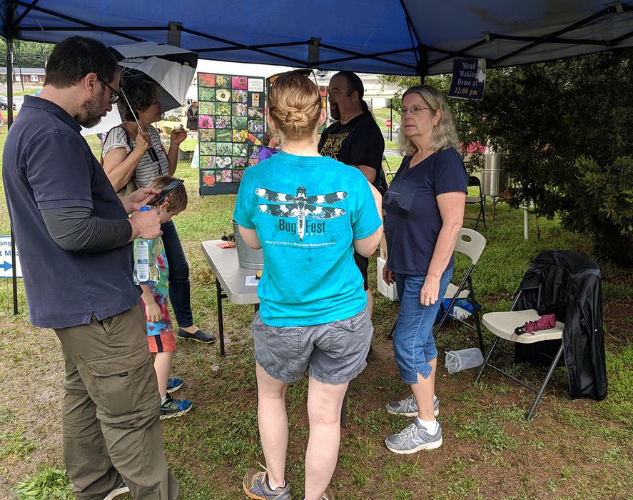 Visitors enjoyed sampling mead and learning how it's made from Ben and Becky Starr of Starrlight Mead. 