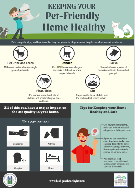 Infographic: Keeping Your Pet-Friendly Home Healthy — pet germ sources and home safety tips