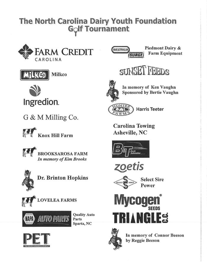 Golf tournament sponsor list image