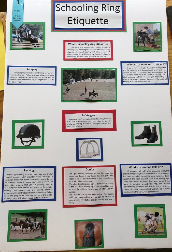 poster about schooling ring etiquette
