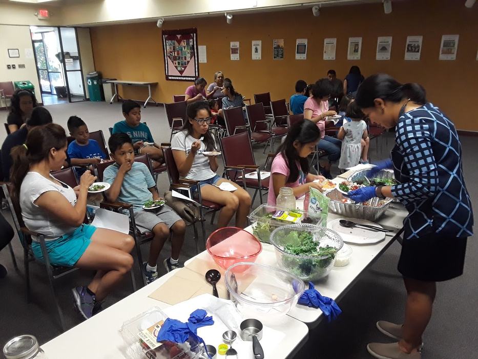 people eating lunch at a meeting