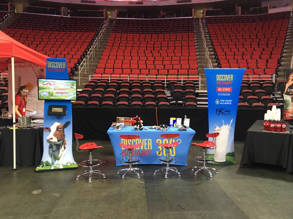 Discover NC Dairy booth and banners