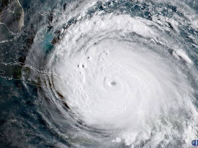aerial view of Hurricane Florence