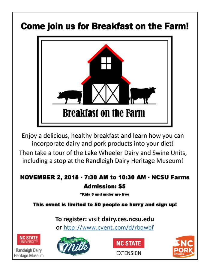 Breakfast on the Farm flyer