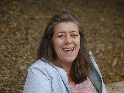 Mary Fosnaught laughing